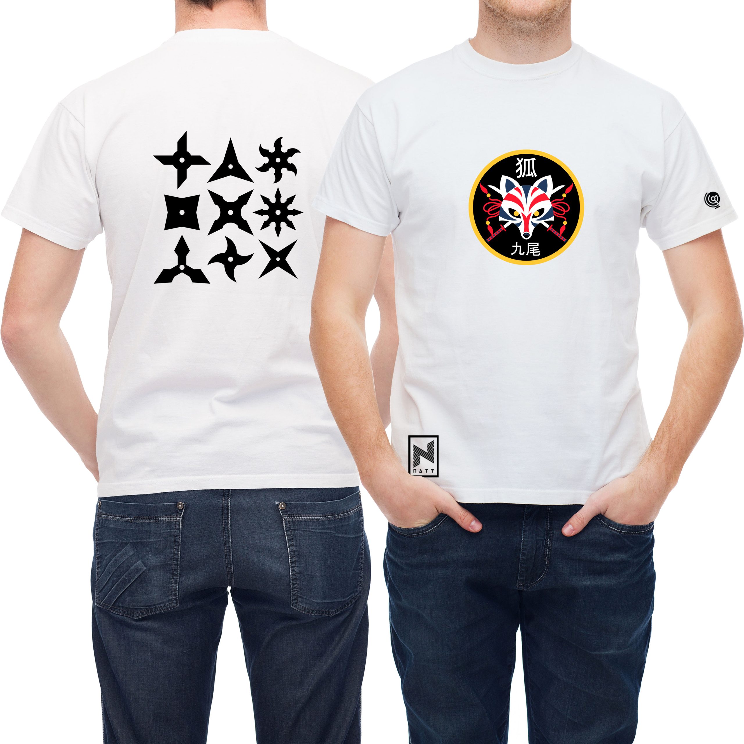 Portrait of handsome confident stylish hipster lambersexual model.Man dressed in white T-shirt and jeans. Fashion male isolated on blue wall in studio