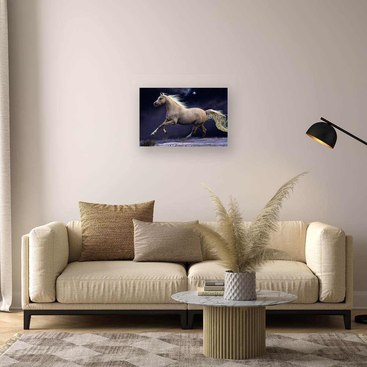 Modern style conceptual interior room 3d illustration